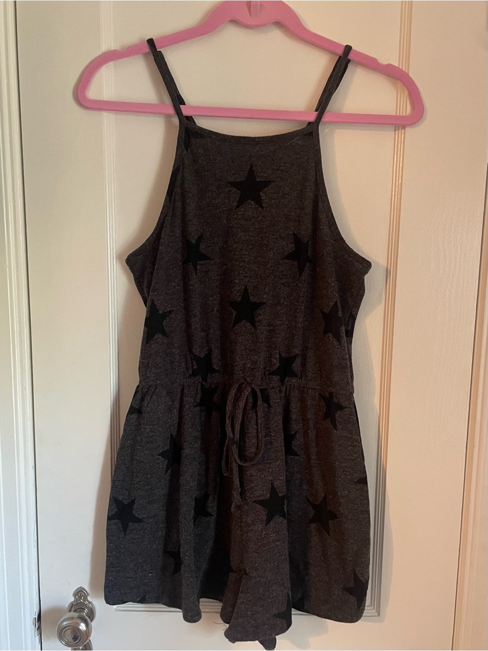 Alya Charcoal & Black Star Romper